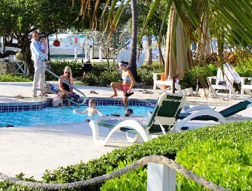 relax by the Orchid Bay pool 