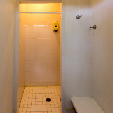 The Shower for Marina Guests at Orchid Bay beach